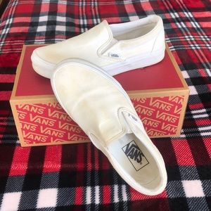 White vans size 8